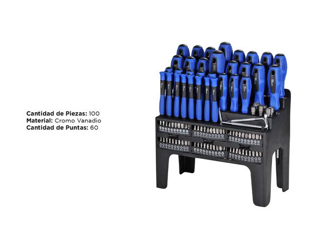 Kit de Herramientas Gadnic 100 Piezas Destornilladores + Base Organizadora - 5