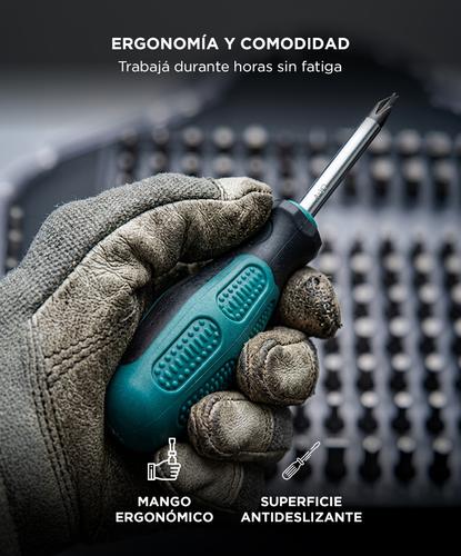 Kit Herramientas 100 Piezas BRON by Gadnic Destornilladores Crique Puntas Tubos Soporte Organizador Completo - 3