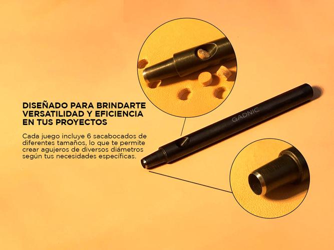 Sacabocados A Golpe Gadnic Juego De 6 Piezas - 2