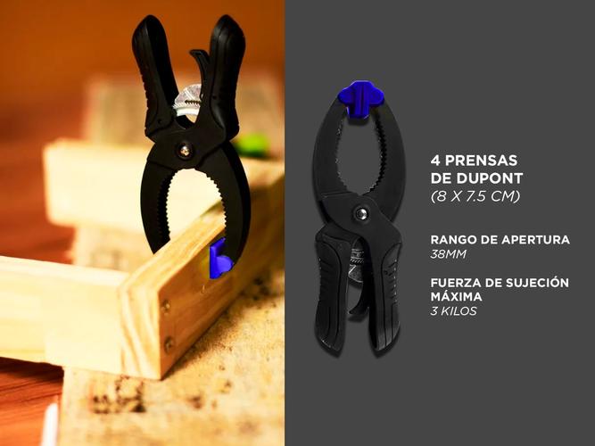 Juego De 8 Prensas Gadnic K8000 Carpinteria Kit Alta Calidad - 2