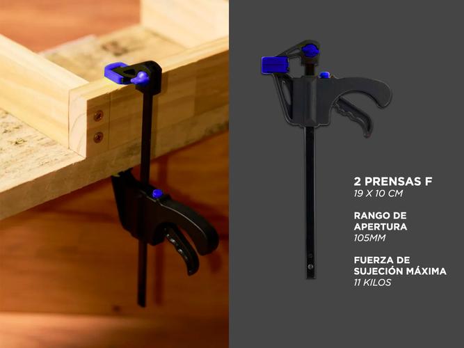 Juego De 8 Prensas Gadnic K8000 Carpinteria Kit Alta Calidad - 3