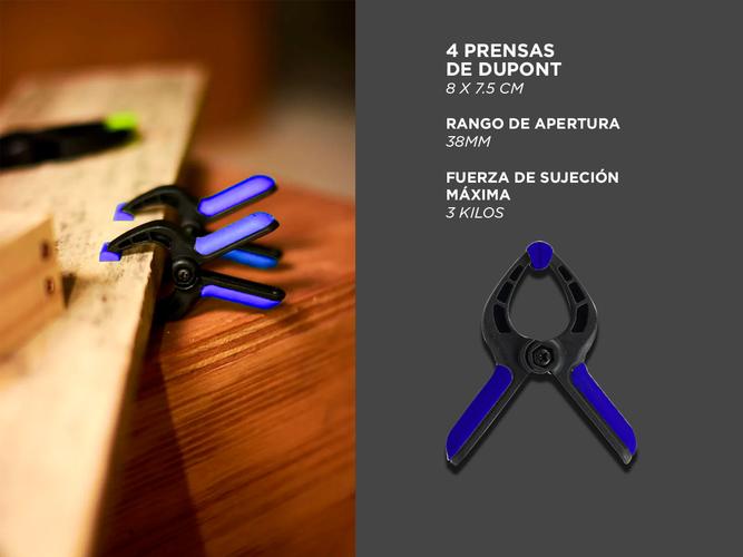 Juego De 8 Prensas Gadnic K8000 Carpinteria Kit Alta Calidad - 4