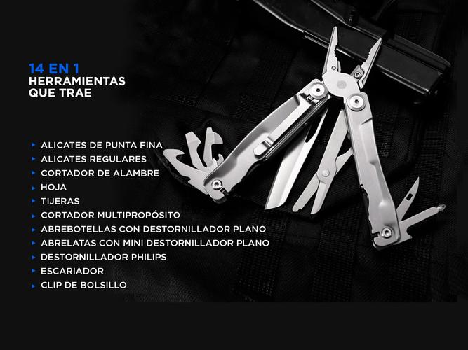 Pinza Multiuso Gadnic Alicate Navaja Multitool Camping - 3