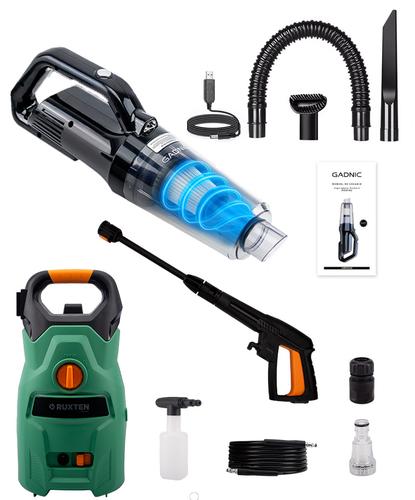 Kit Hidrolavadora Gadnic eléctrica 1400W Mas Aspiradora de Mano Gadnic  Portátil Auto Hogar 120W  - 6