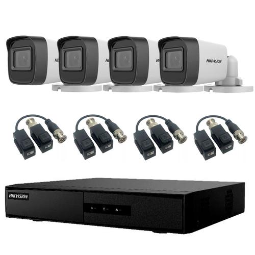 Kit Cámara de Seguridad Metálica Hikvision x4  DVR 4CH  Balún x4 - 0