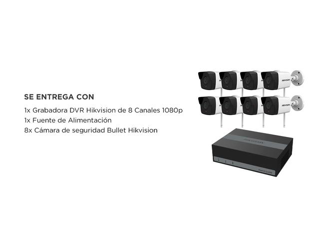 Kit Cámara de Seguridad con Micrófono Hikvision x8  eDVR 8CH - 6