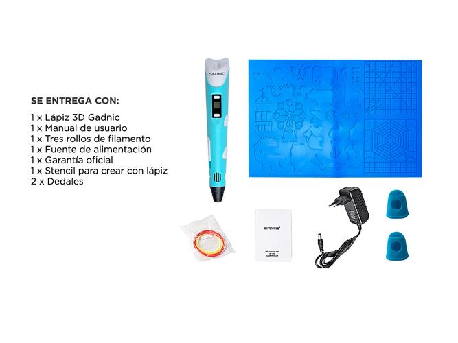 Kit Lapiz impresora 3d Gadnic + Molde para crear con impresora 3D - 6
