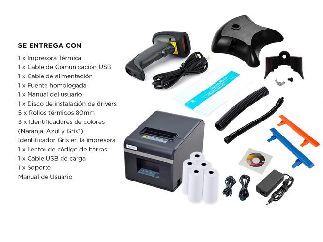 Kit Impresora Termica N160II USB + Lector Codigo De Barra Gadnic - 6