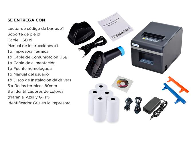 Kit Impresora Termica XP-N160II USB + Lector Codigo De Barra PRO - 6