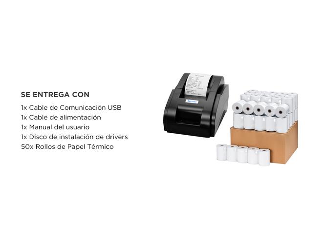 Kit Impresora Térmica X-Printer XP-58IIH Alta Velocidad Impresión 90mms Rollos de Papel x 50 unidades - 6