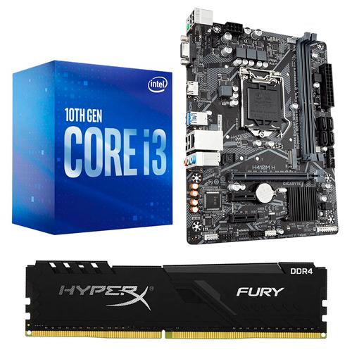Combo Actualización PC Intel Core I3 10100 10ma Gen + H410 + 8gb Hyperx - 0