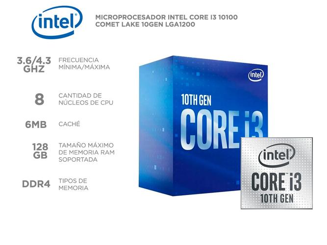 Combo Actualización PC Intel Core I3 10100 10ma Gen + H410 + 8gb Hyperx - 1