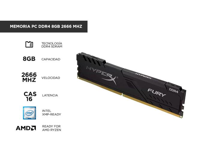 Combo Actualización Pc Gamer Core I5 10400F s/ Video + H410 + 8gb Hyperx Fury - 2