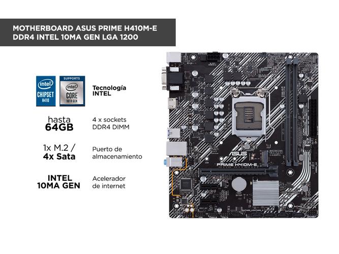 Combo Actualización Pc Gamer Core I5 10400F s/ Video + H410 + 8gb Hyperx Fury - 3