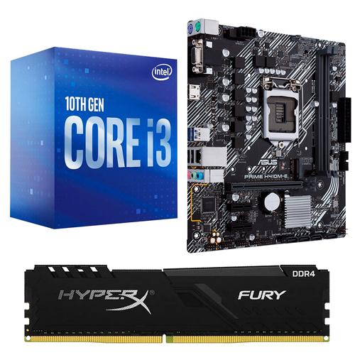  Combo Actualizacion Pc Gamer Intel i3 10100F s/video + H410 + 8GB Hyperx - 0