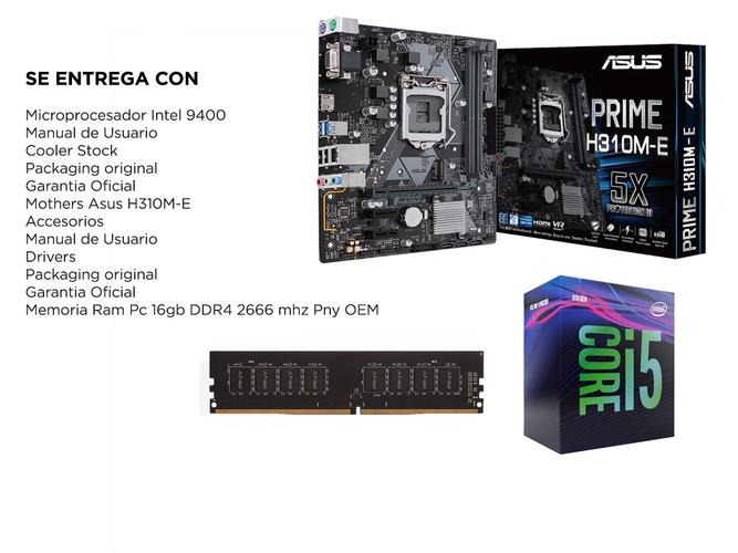 Combo Actualizacion Pc Gamer Intel i5 9400 c/video + H310 + 16GB - 5
