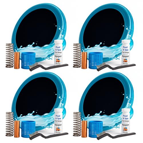 Kit x4 Ionizador Para Piletas Gadnic Solar Anti Sarro Y Bacterias Usado - 0