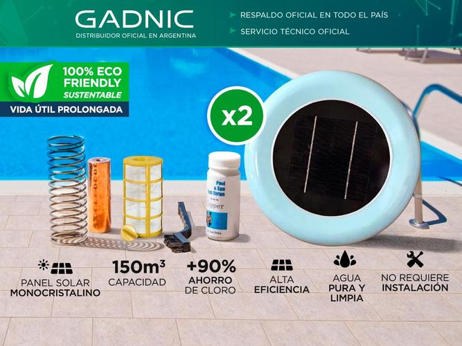 Ionizador Solar Gadnic IH2O Pro Kit x 2 Antisarro Sustentable 300.000Lts - 1