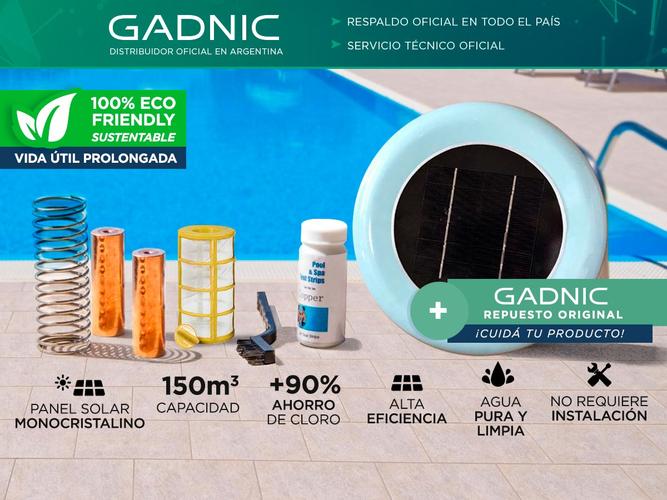 Ionizador Solar Gadnic IH2O Pro Antisarro Sustentable + Repuesto 150.000Lts - 1