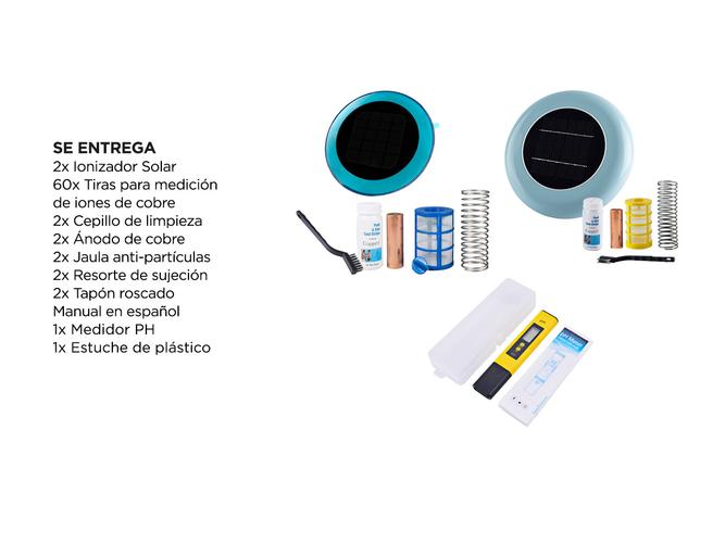 Kit pileta Gadnic 2 ionizadores Solares  + Medidor De PH Digital Calibrado - 6