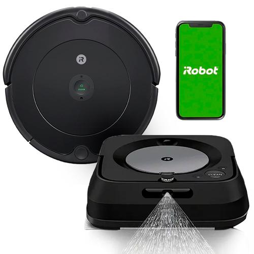 Kit Trapeadora Robot IRobot Braava Jet M6 Negro  Aspiradora Robot iRobot Roomba 692 WiFi Alexa - 0