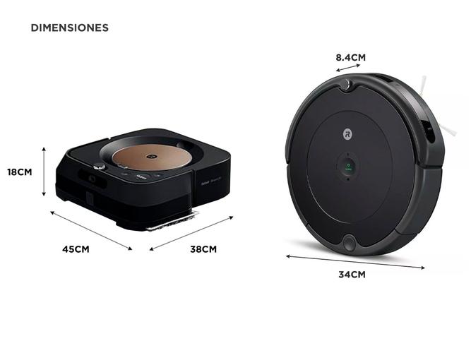 Kit Trapeadora Robot IRobot Braava Jet M6 Negro  Aspiradora Robot iRobot Roomba 692 WiFi Alexa - 5