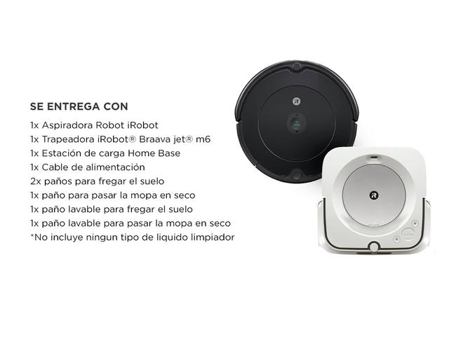 Kit Trapeadora Robot Irobot Braava Jet M6  Aspiradora Robot iRobot Roomba 692 WiFi Alexa - 6