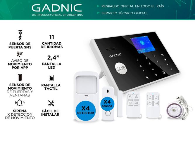 Kit Alarma Para El Hogar Gadnic + 6 Sensores Extras - 1