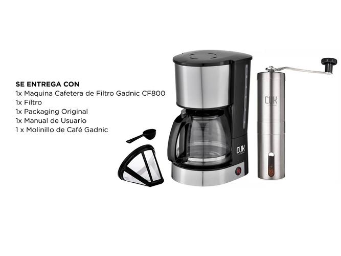 Cafetera de filtro Gadnic CF800 + Molinillo de Cafe Gadnic Manual  - 6