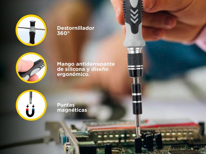 Kit Herramientas para Reparación de Celulares 115 en 1 Mango Antideslizante - 3