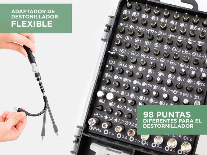 Kit Herramientas para Reparación de Celulares 115 en 1 Mango Antideslizante - 4