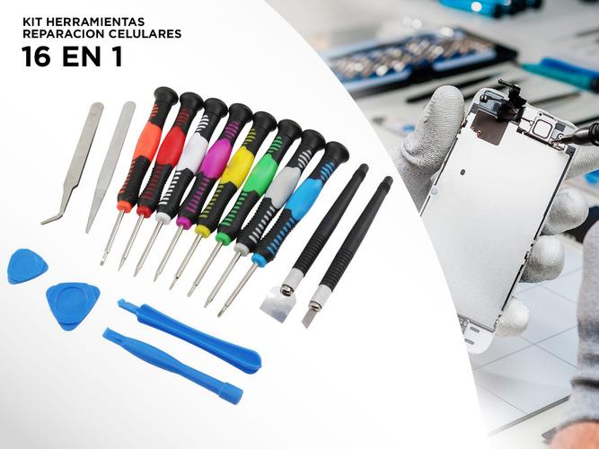 Kit Herramientas Reparacion Celulares 16 en 1 - 1