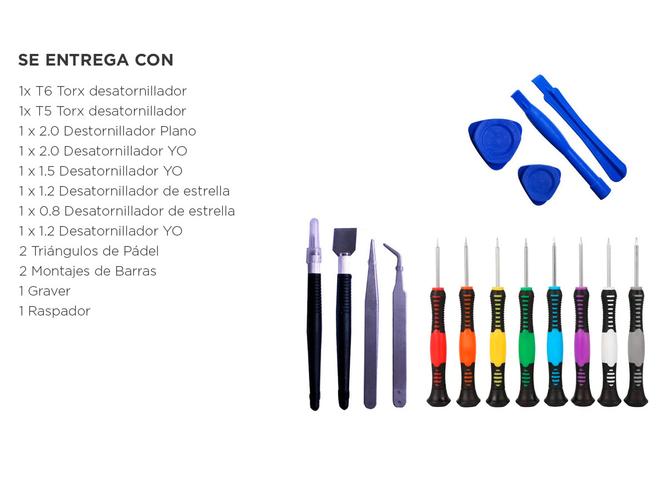 Kit Herramientas Reparacion Celulares 16 en 1 - 5