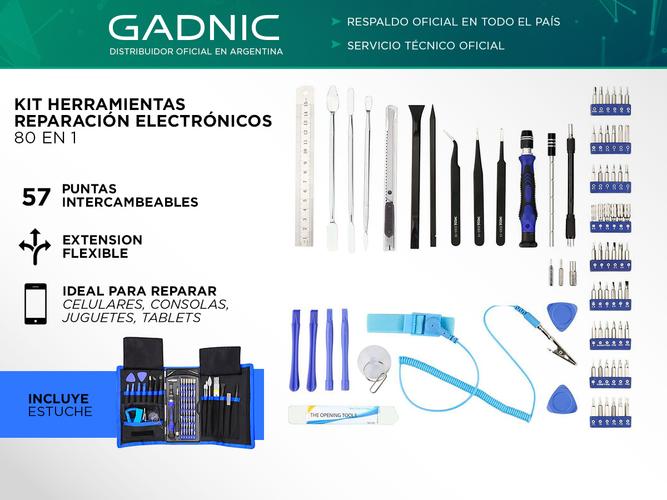Kit Herramientas para Reparación Electrónicos 80 en 1 - 1