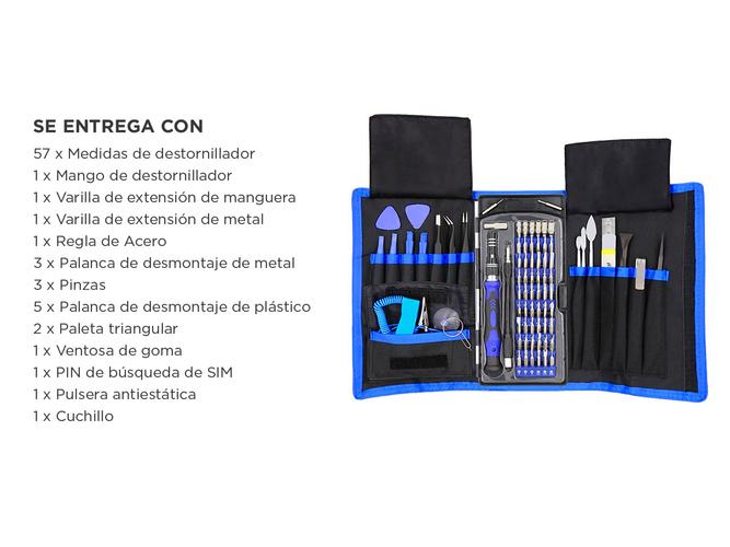 Kit Herramientas para Reparación Electrónicos 80 en 1 - 6