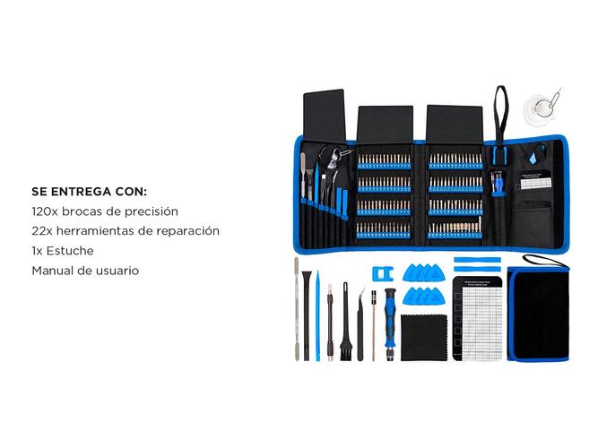 Juego de destornilladores de precisión Gadnic de 142 piezas herramientas de reparación Laptop Celulares  - 6