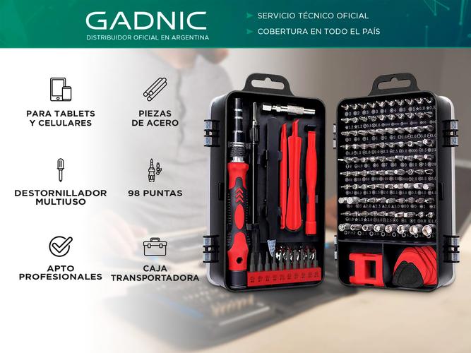 Kit Herramientas Reparación de Celular Gadnic EDER45 138 en 1 - 1