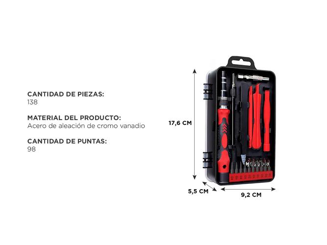 Kit Herramientas Reparación de Celular Gadnic EDER45 138 en 1 - 5