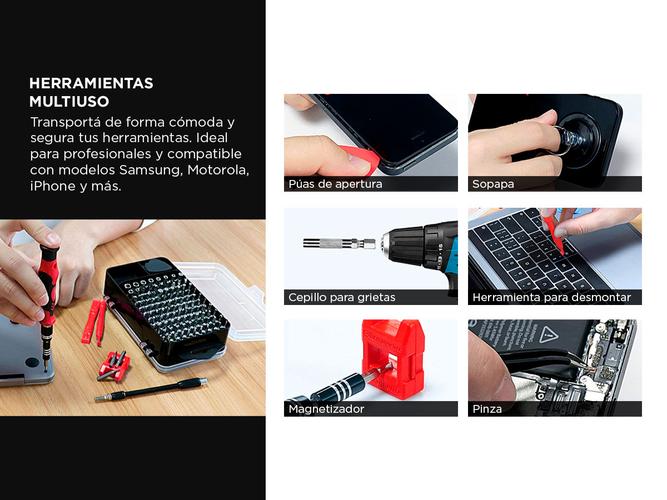 Kit de Herramientas de Reparación Gadnic Para Celulares PC Tablets 115 en 1 - 2