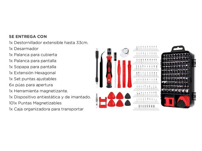 Kit de Herramientas de Reparación Gadnic Para Celulares PC Tablets 115 en 1 - 5