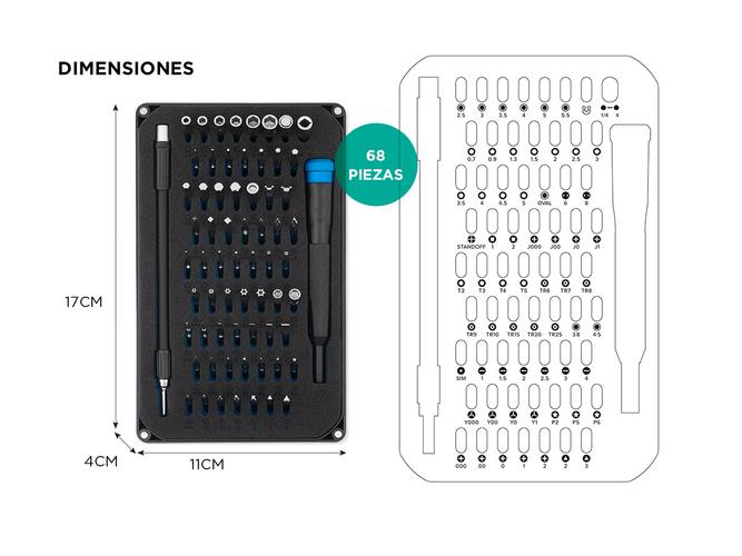 Kit Destornillador Profesional Gadnic 68 Puntas  - 3