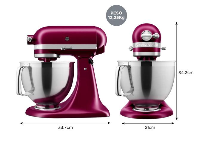 Batidora KitchenAid Artisan Remolacha KSM195PS Planetaria 4,8Lts + Bowl Extra de 3Lts - 5
