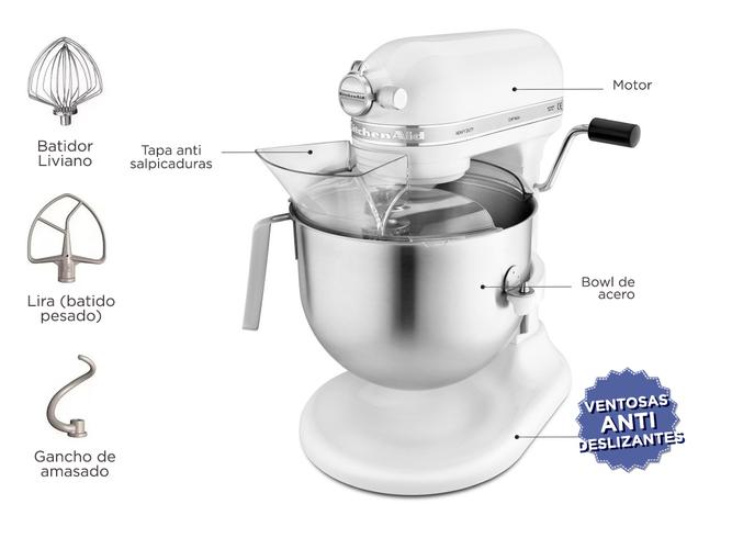 Batidora KitchenAid Heavy Duty KSM7591 Planetaria 1,3HP 6,9Lts 10 Velocidades - 4