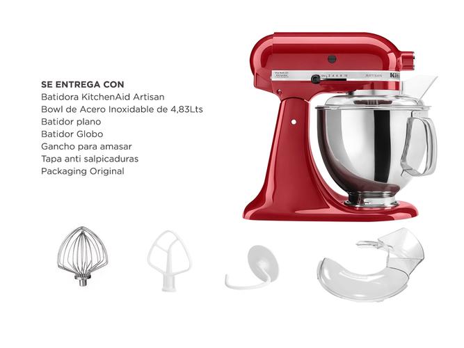 Batidora KitchenAid Artisan KSM150P Planetaria 4,83Lts 10 Velocidades - 5