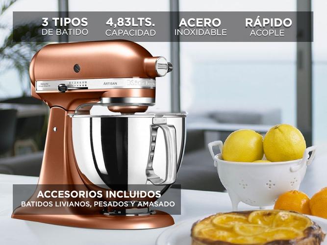 Batidora KitchenAid Artisan Plus KSM175P Planetaria 4,83Lts 10 Velocidades Extra Bowl y Batidor - 2