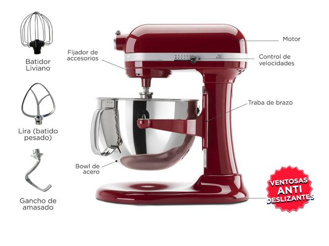 Batidora Planetaria KitchenAid Pro 600 KSM6583 575w 5,7Lts 10 Velocidades - 3