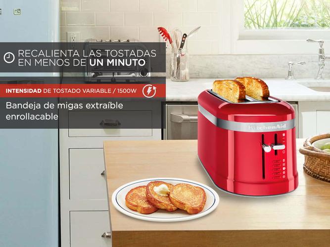 Tostadora Eléctrica KitchenAid 5KMT5115 Extra Ancha 4 Panes 1500w 4 Funciones - 2