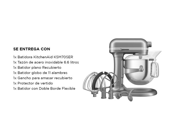  Batidora KitchenAid Coyote Con Bowl Elevable De 6.6l KSM70S - 5