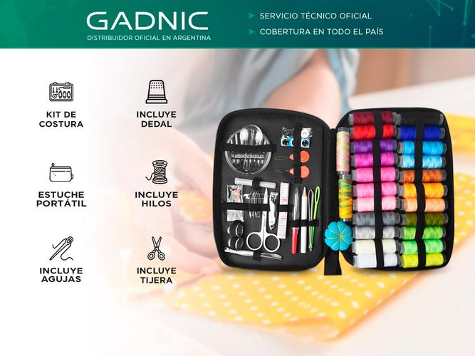 Kit de Costura Completo Gadnic Estuche Hilo Agujas Tijera + Accesorios  - 1