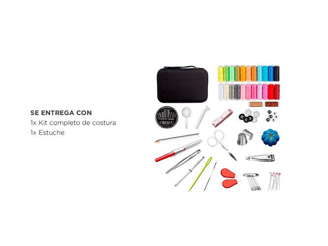 Kit de Costura Completo Gadnic Estuche Hilo Agujas Tijera + Accesorios  - 4